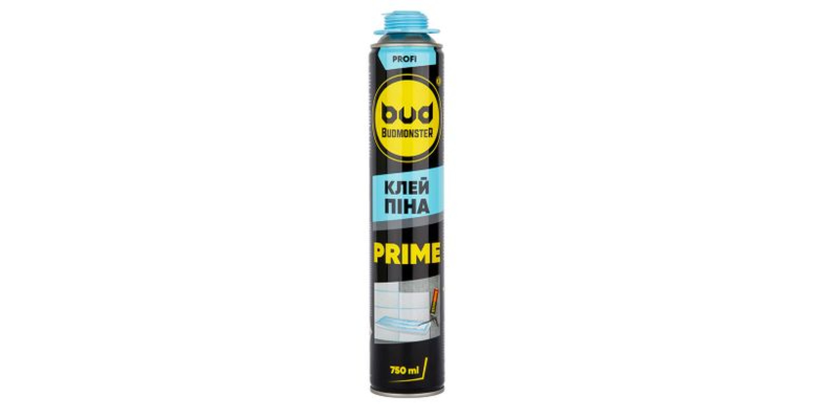 Клей-пена для утеплителя профессиональная Budmonster PRIME, 750 мл Клей-пена для утеплителя профессиональная Budmonster PRIME, 750 мл