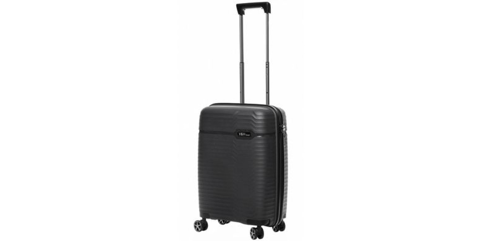 Валіза V&V Travel Summer Breeze з поліпропілену на 4-х колесах TR_8018-55BL чорний (малий) Валіза V&V Travel Summer Breeze з поліпропілену на 4-х колесах TR_8018-55BL чорний (малий)