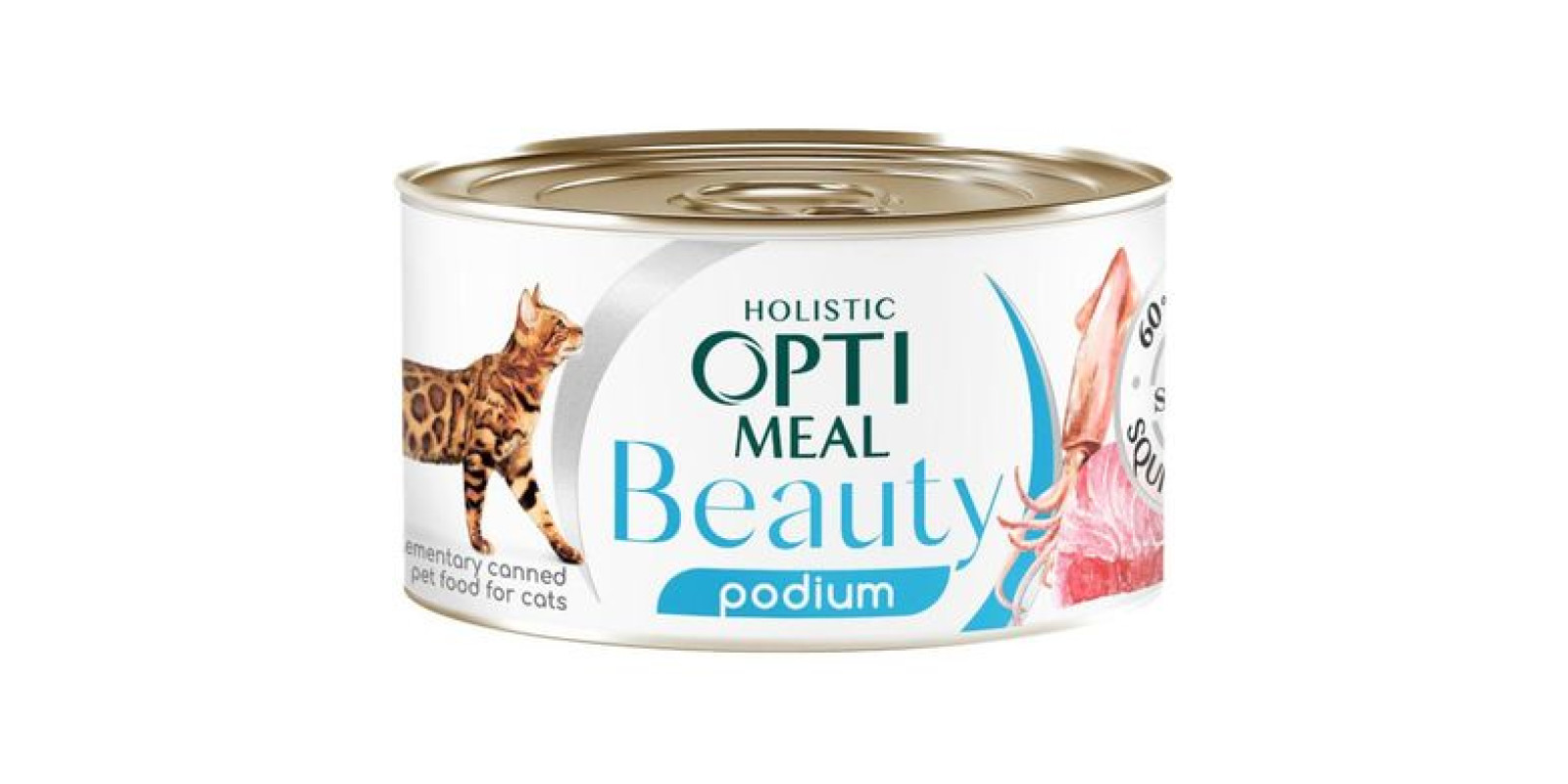 Вологий корм для котів Optimeal Beauty Podium 70 г (тунець та кальмарі)