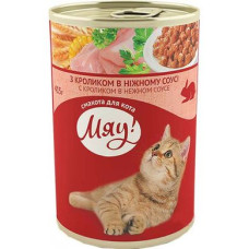 Вологий корм для соусу дорослих котів МЯУ 415 г (кролик)