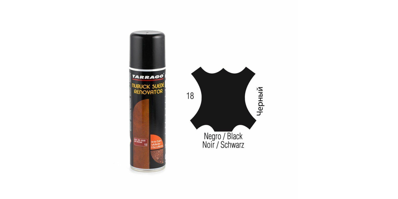 Аерозоль TARRAGO Nubuck Suede Renovator для замші 250мл Чорний(18 ) Аерозоль TARRAGO Nubuck Suede Renovator для замші 250мл Чорний(18 )