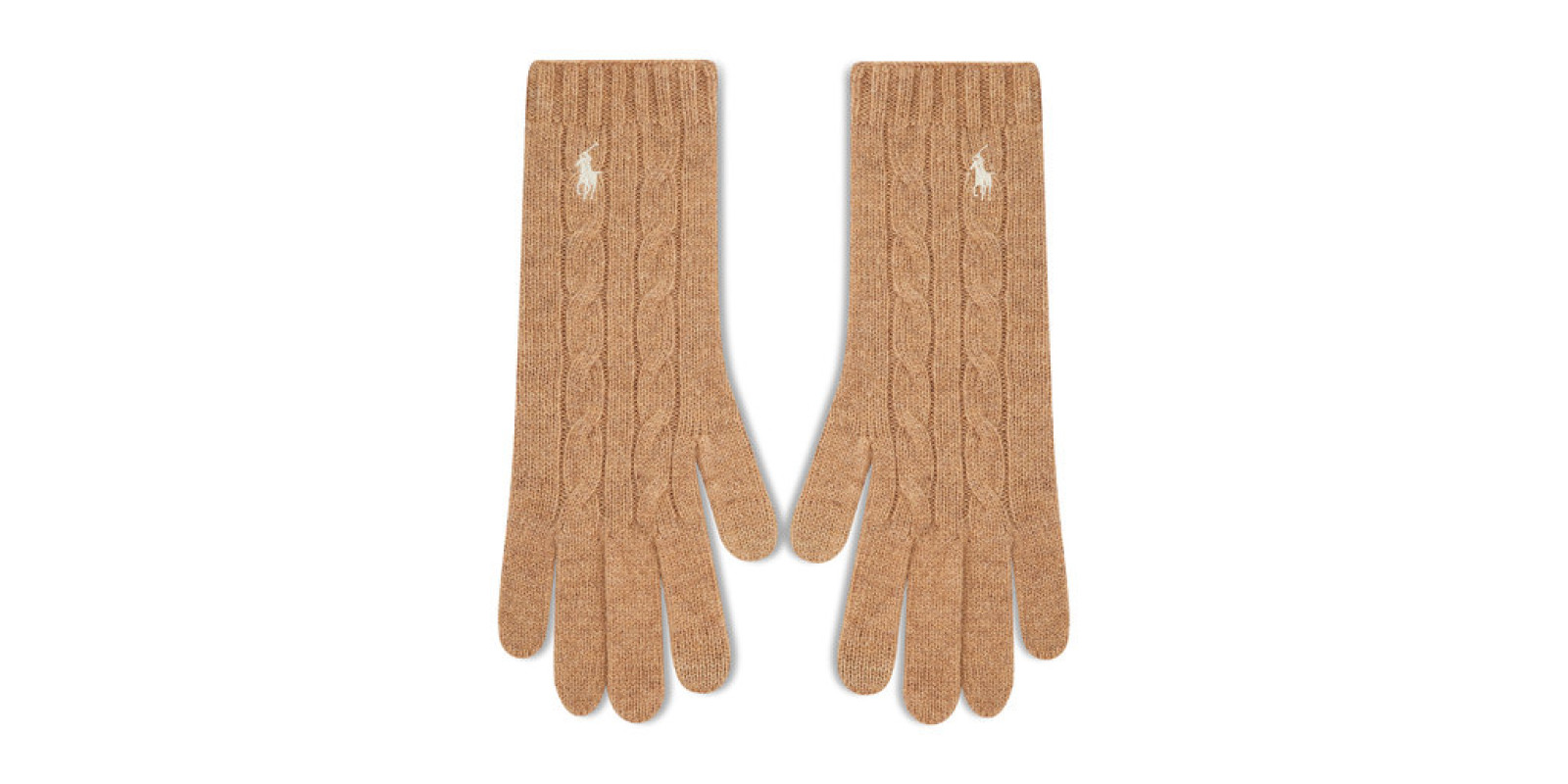 Женские перчатки Polo Ralph Lauren Classiccable 455858418004 Camel