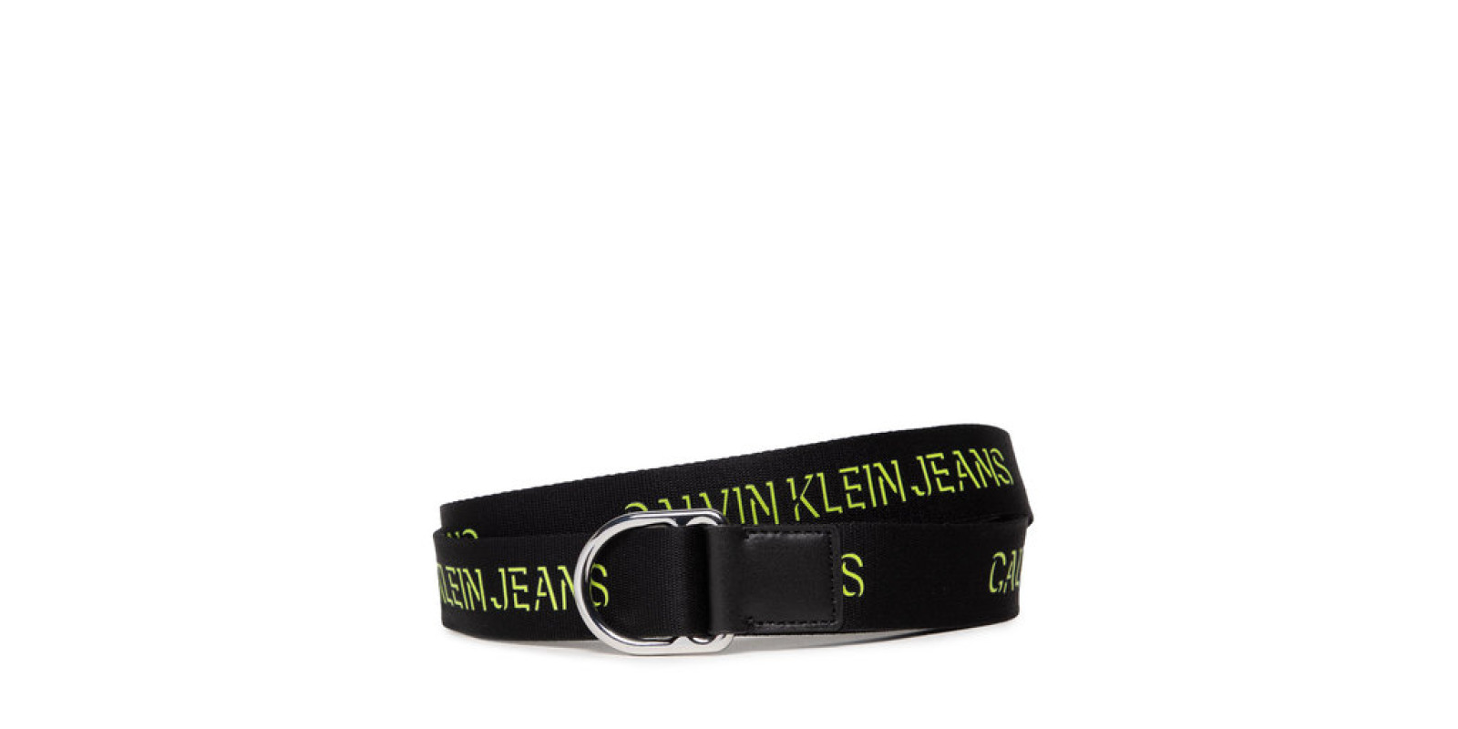 Женский ремень Calvin Klein Jeans Slider D-Ring Belt 30mm K60K608362 Black/Acid Lime LAG