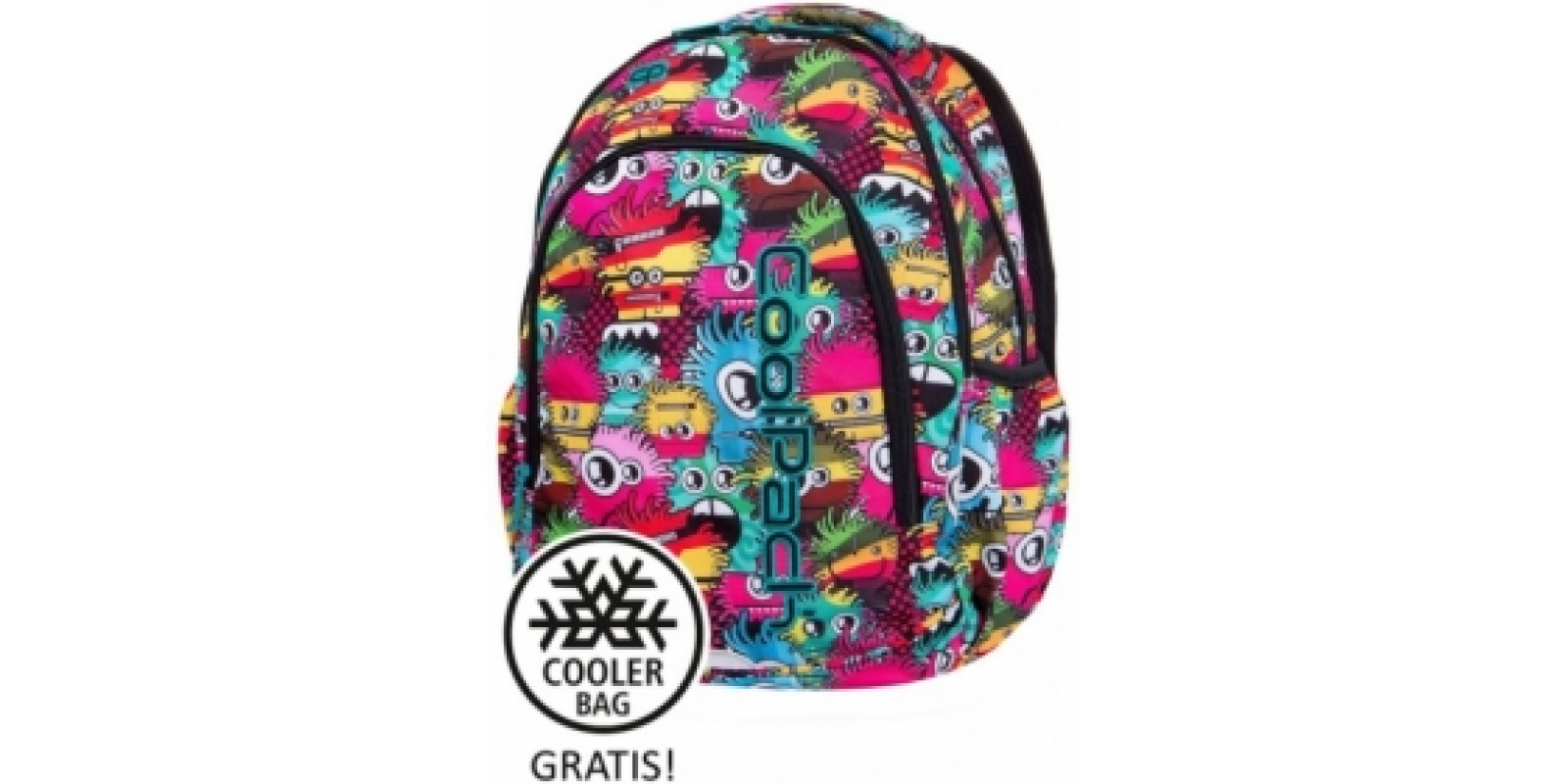 Рюкзак с термосумкой CoolPack PRIME Wiggly Eyes Pink (B25047)