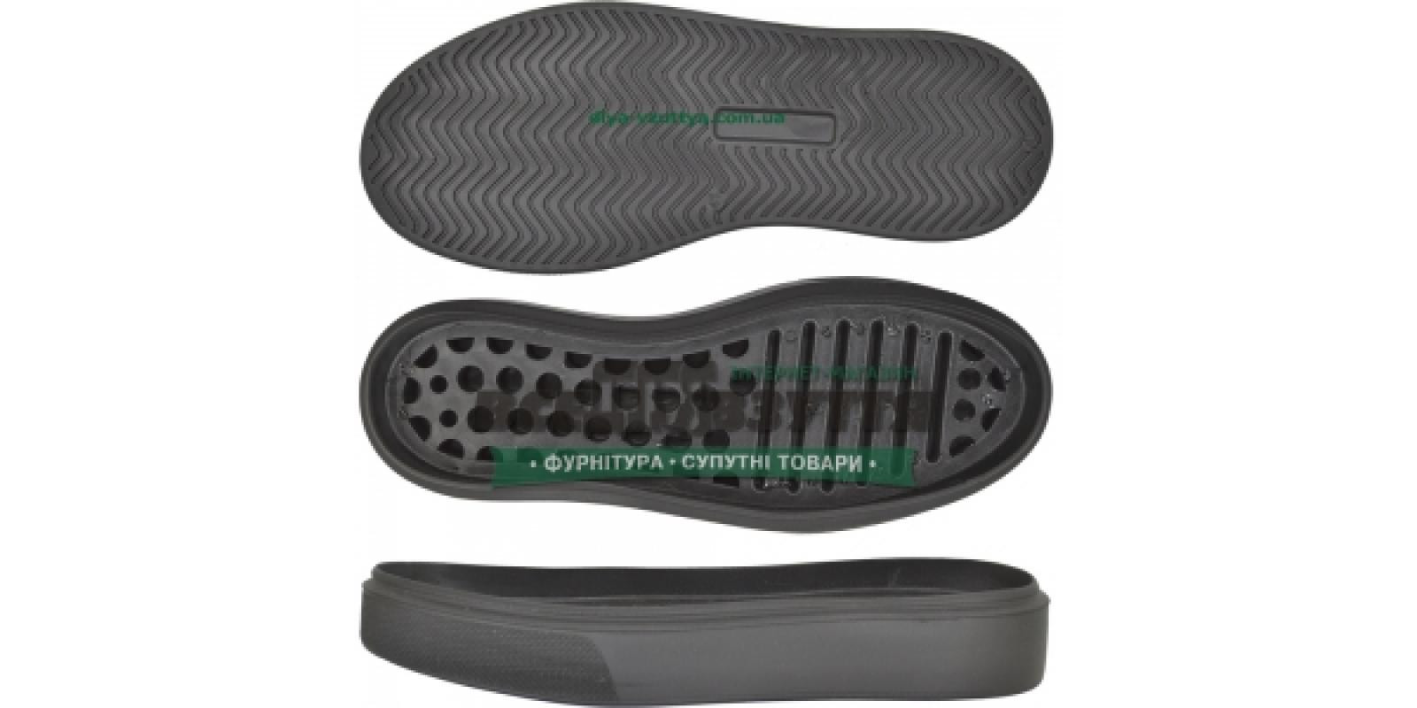 5532 PU р.40-45 цв. Черный / Подошва мужская