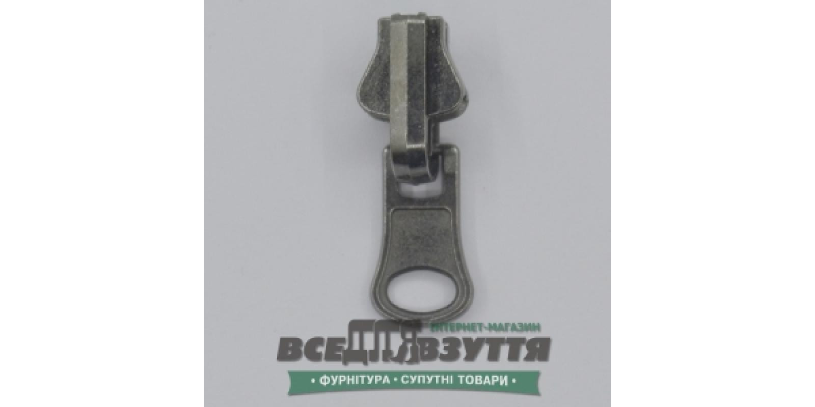 Замок-бігунок на ТРАКТОР 5 двосторонній Туреччина (27038) Темний нікель