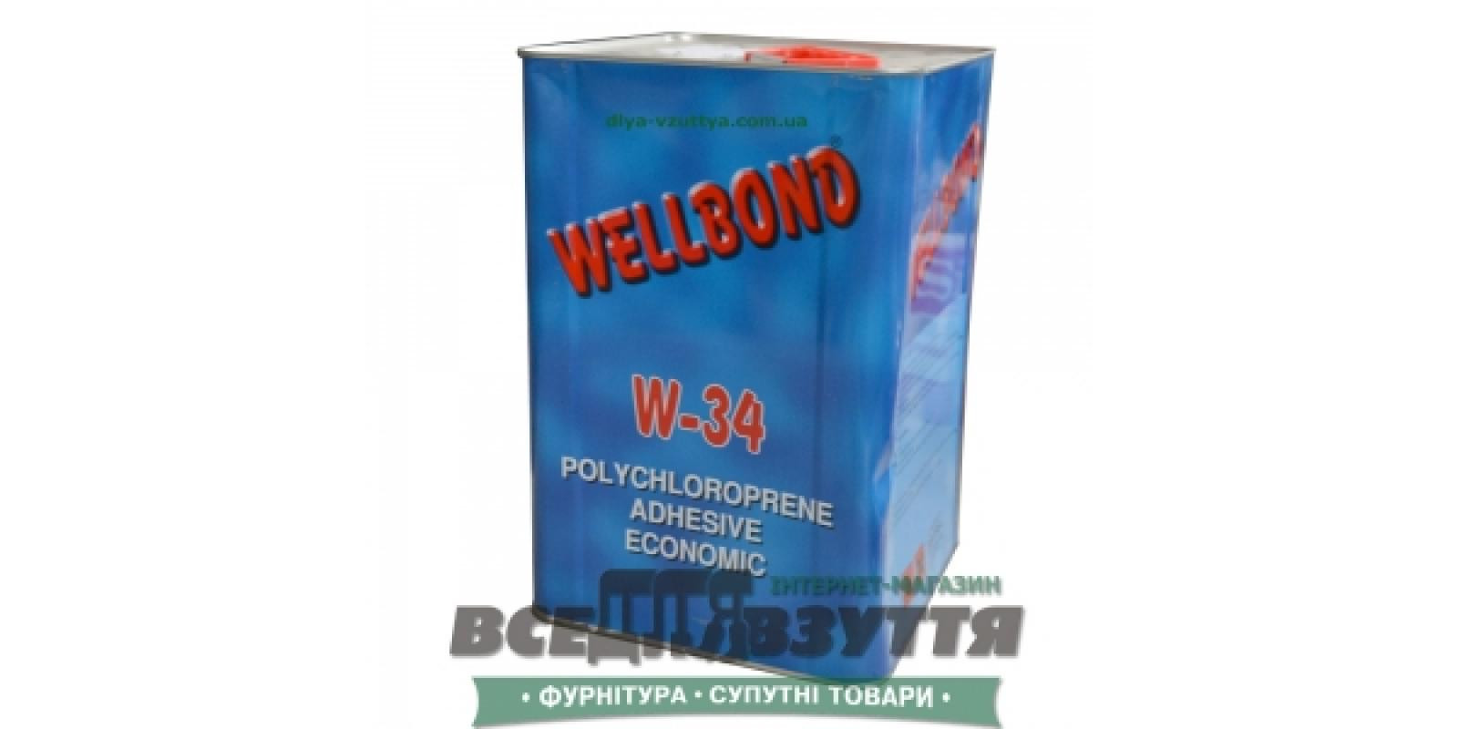 Клей WELLBOND W-34 (полихлорпреновый) 14кг