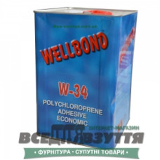 Клей WELLBOND W-34 (поліхлорпреновий) 14кг Клей WELLBOND W-34 (поліхлорпреновий) 14кг