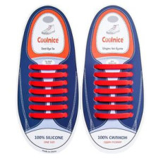Силиконовые шнурки Coolnice 7+7 One Size цв. Красный Силиконовые шнурки Coolnice 7+7 One Size цв. Красный