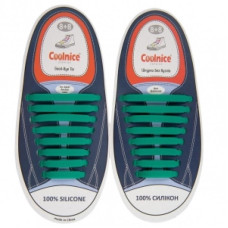 Силіконові шнурки Coolnice 8+8 кол. Смарагдовий