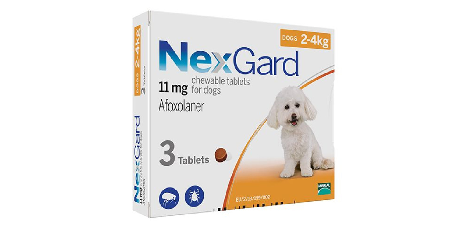 NexGard (Нексгард) Таблетки от блох и клещей для собак весом от 2 до 4 кг