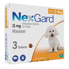 NexGard (Нексгард) Таблетки от блох и клещей для собак весом от 2 до 4 кг