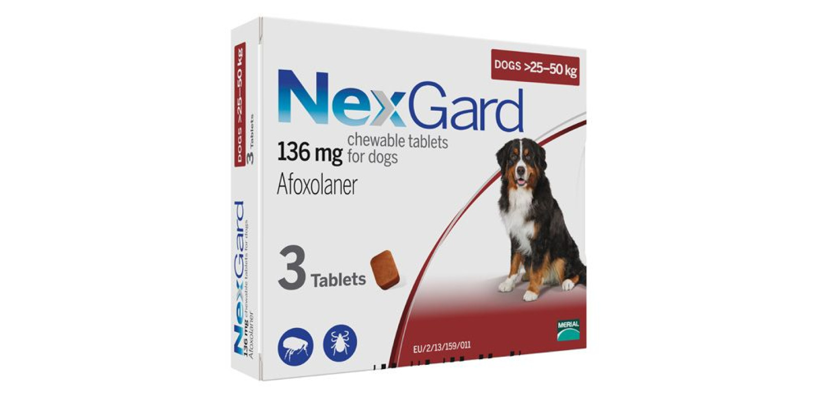 NexGard (Нексгард) Таблетки від бліх та кліщів для собак вагою від 25 до 50 кг