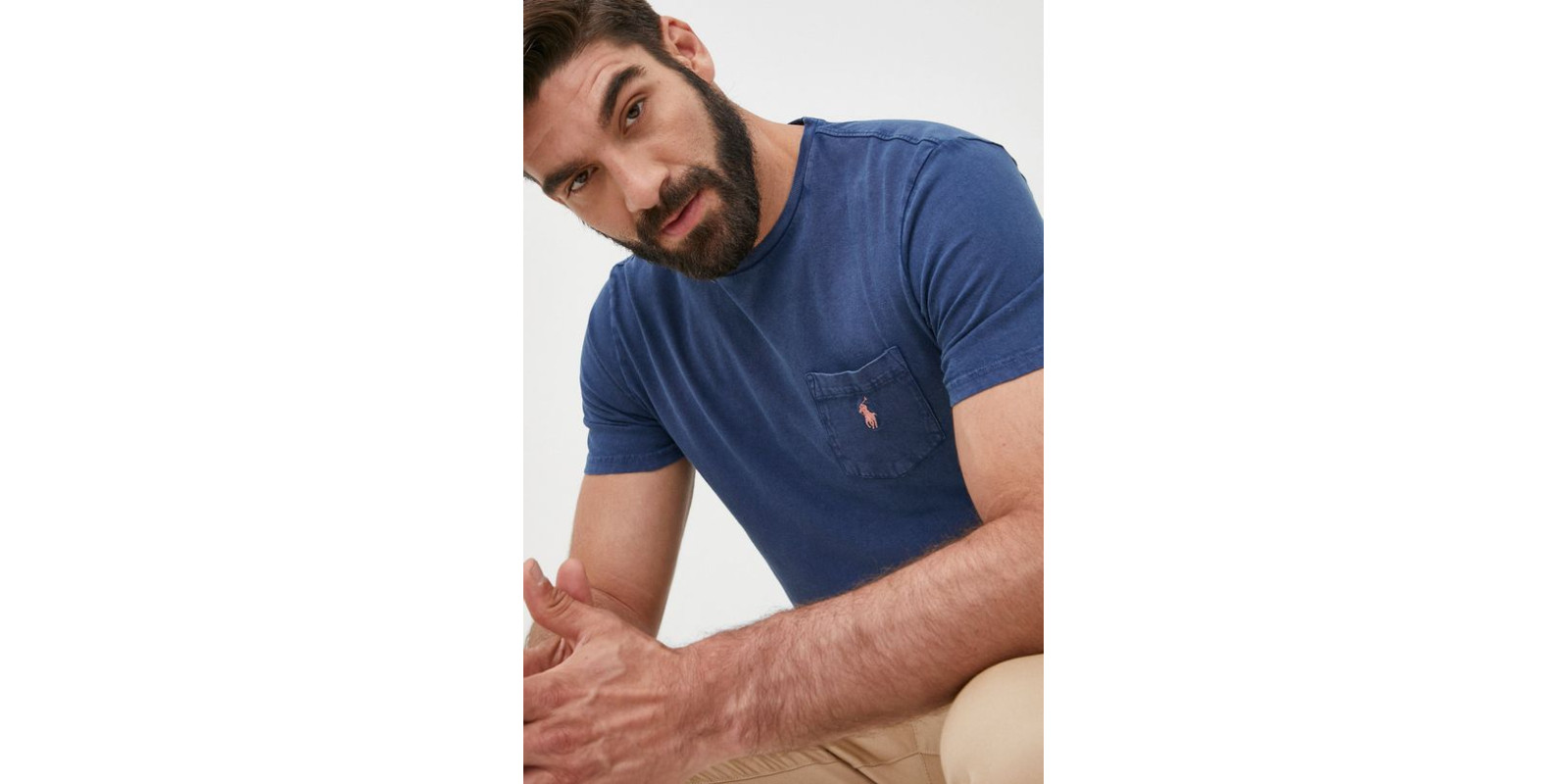 Футболка з домішкою льону Polo Ralph Lauren