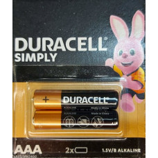 Батарейка ААA DURACCEL, 2 штуки