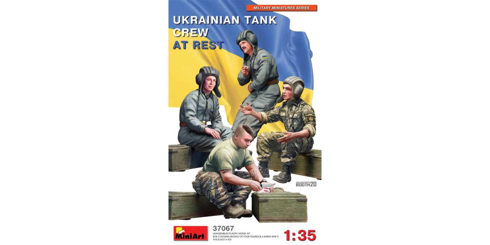 Екіпаж українського танка на відпочинок. Набір пластикових фігур масштабу 1/35. MINIART 37067
