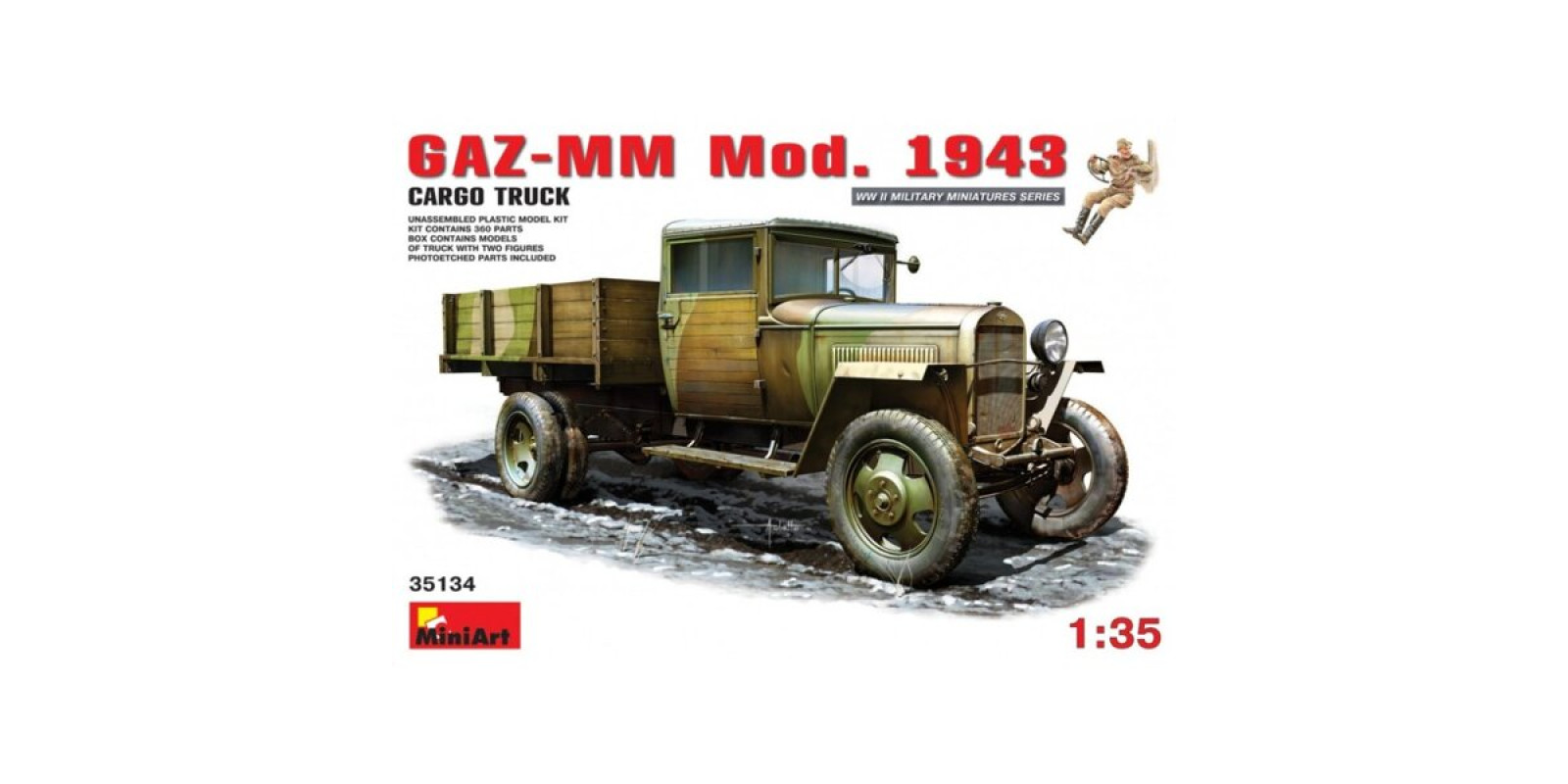 Грузовой автомобиль ГАЗ-ММ обр.1943. 1/35 MINIART 35134