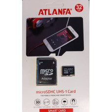 Карта памяти micro sd Atlanfa 32Gb з адаптером 10 class
