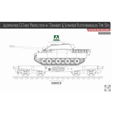 Набір для складання Jagdpanther G1 early з циммеритом + залізнична платформа 1/35 TAKOM 2125X