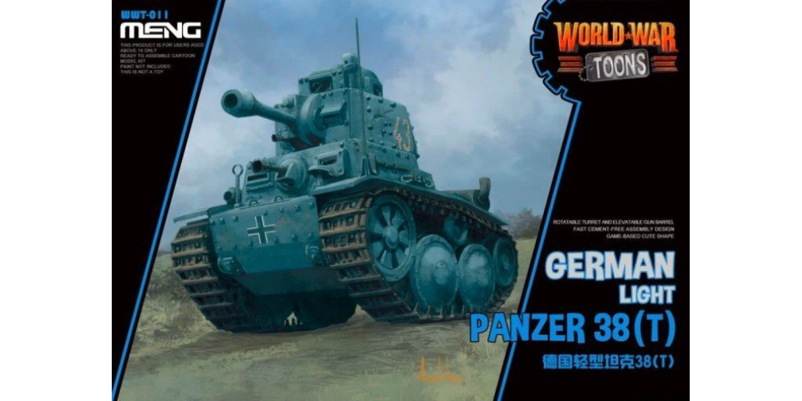 Panzer 38(t) німецький танк (World War Toons series). MENG MODEL WWT-011
