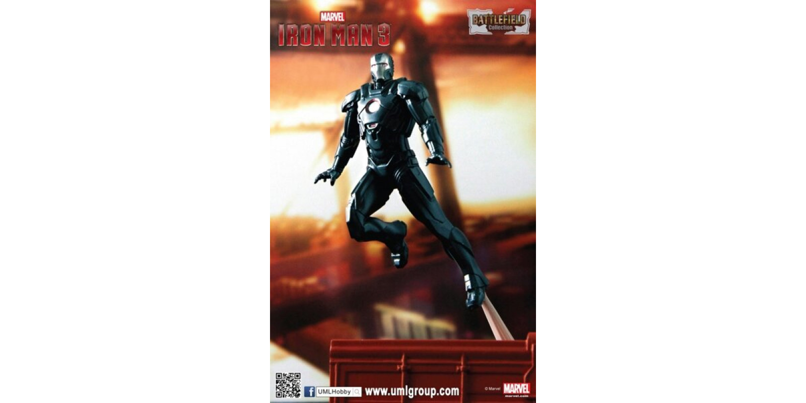 Prebuilt Model Iron Man 3 - Mark 16 - Black Stealth Suit 