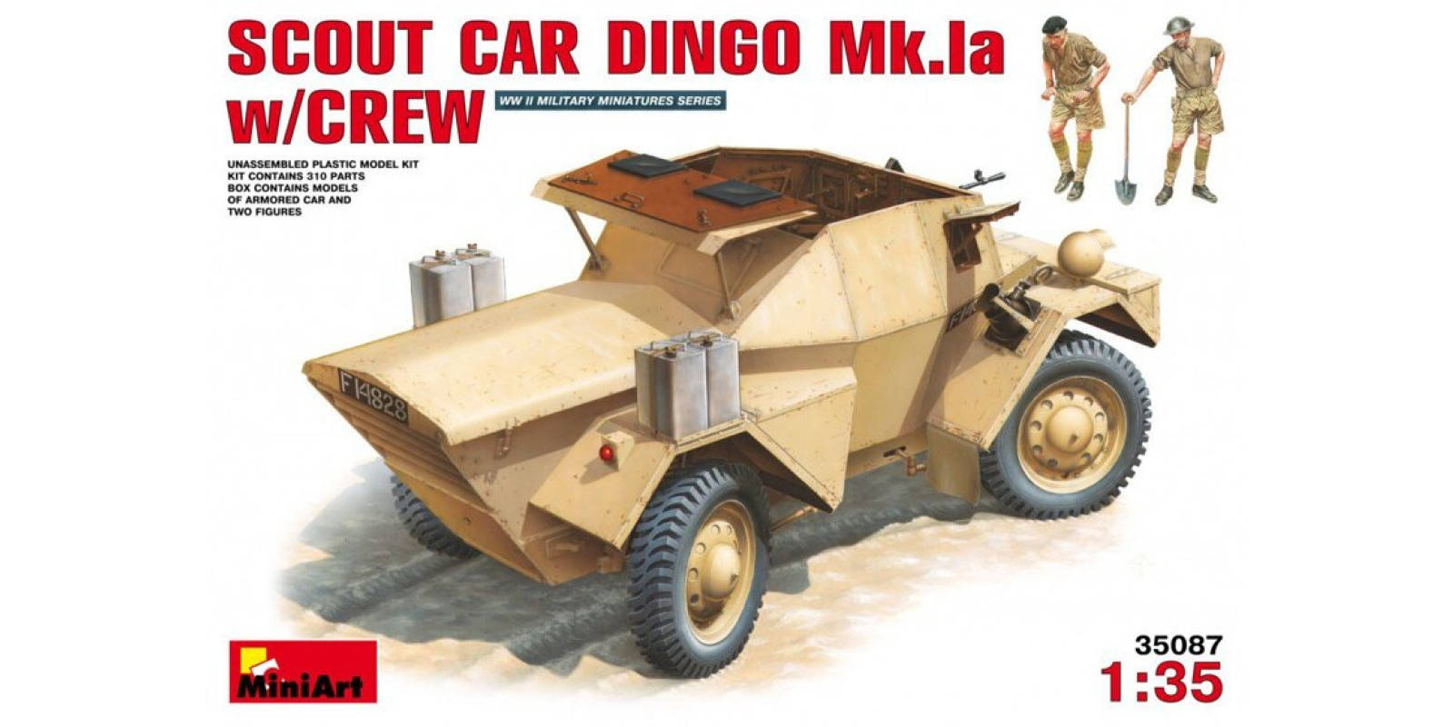 Розвідувальний бронеавтомобіль Дінго Mk.1a з екіпажем. 1/35 MINIART 35087