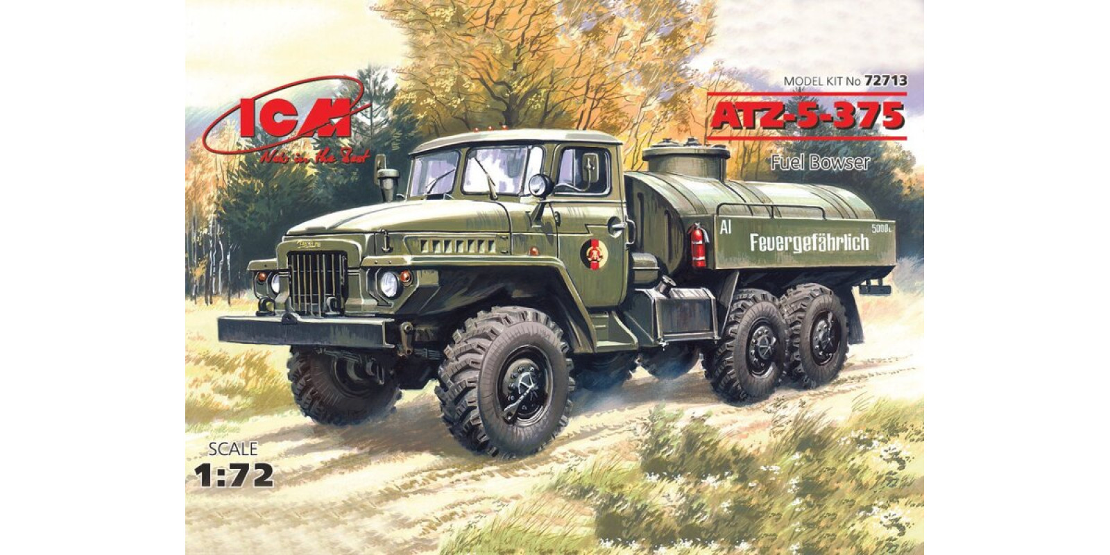 Сборная модель топлиовзаправщика АТЗ-5-375. 1/72 ICM 72713
