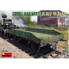 Радянська залізнична платформа 165-18 т. Збірна модель в масштабі 1/35. MINIART 35303