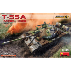 T-55A мод. 1981р. з інтер'єром. Збірна модель танка у масштабі 1/35. MINIART 37020