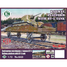 Залізнична платформа із танком БТ-5. 1/72 UMT 643