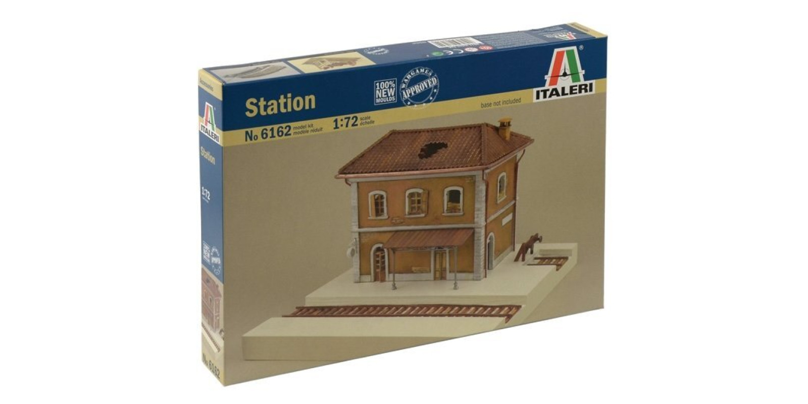 Железнодорожная станция. Пластиковая модель в масштабе 1/72. ITALERI 6162