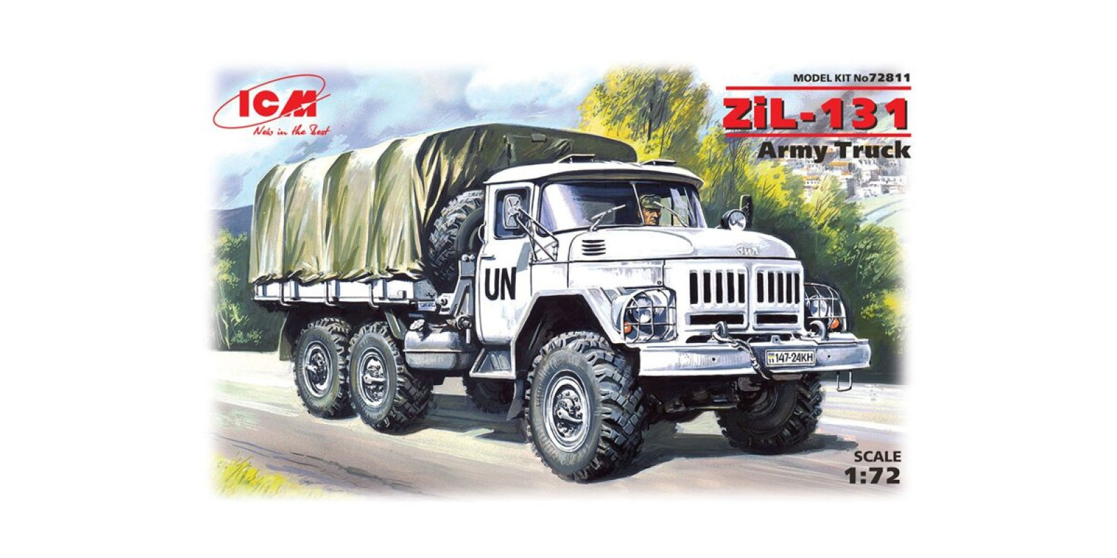ЗІЛ-131. Збірна модель військового вантажного автомобіля у масштабі 1/72. ICM 72811 ЗІЛ-131. Збірна модель військового вантажного автомобіля у масштабі 1/72. ICM 72811