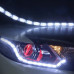  гибкие дневные ходовые огни crystal led с бегущим поворотом и влагозащитой дхо led drl 2шт по 50см белый/желтый автотранспорт и автотовары 49634 3