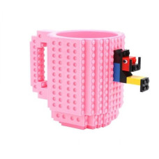 Кружка лего - чашка конструктор в стиле LEGO 350 мл розовая Кружка лего - чашка конструктор в стиле LEGO 350 мл розовая