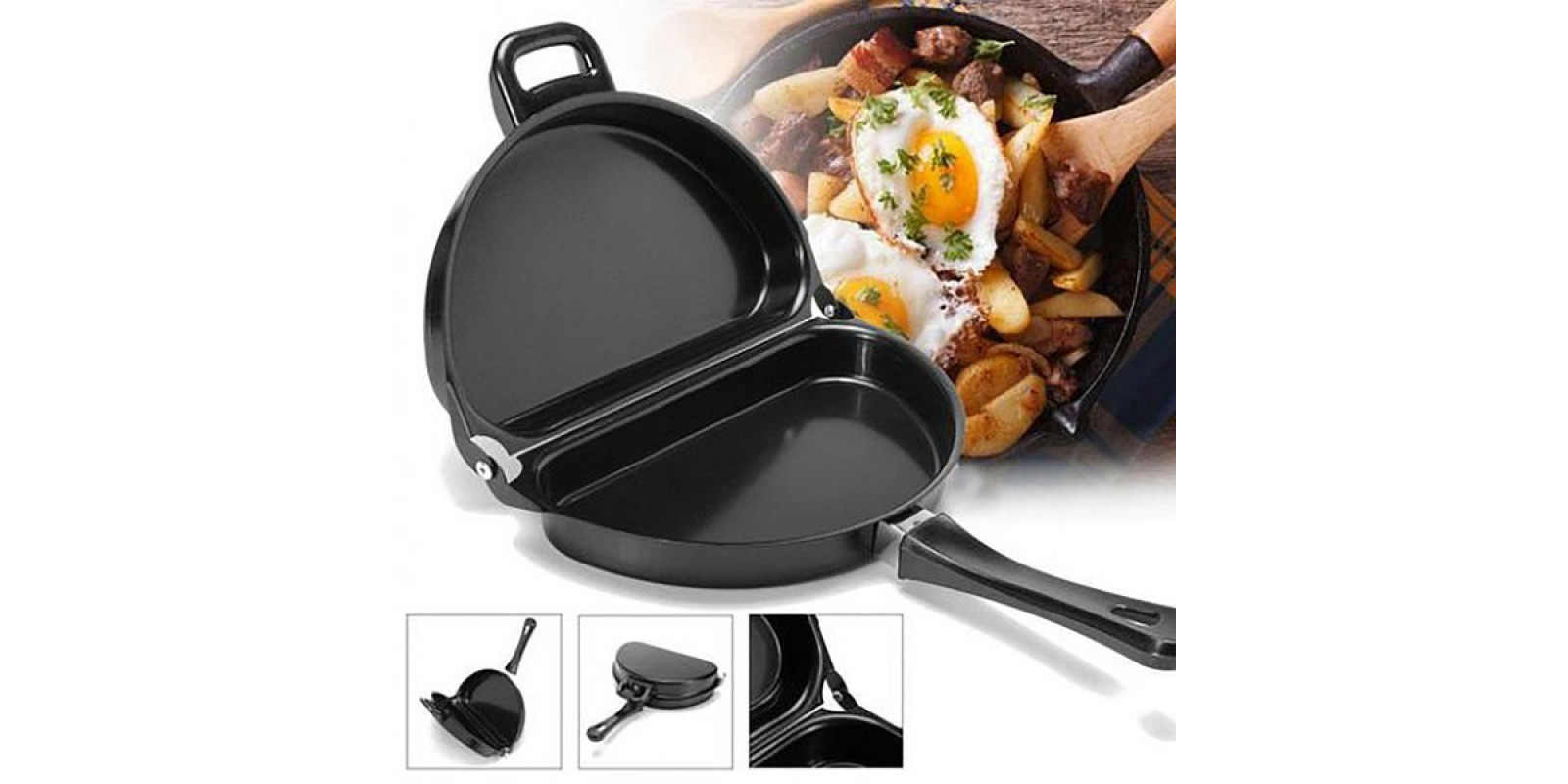 Двойная сковорода для омлета Folding Omelette Pan. Омлетница