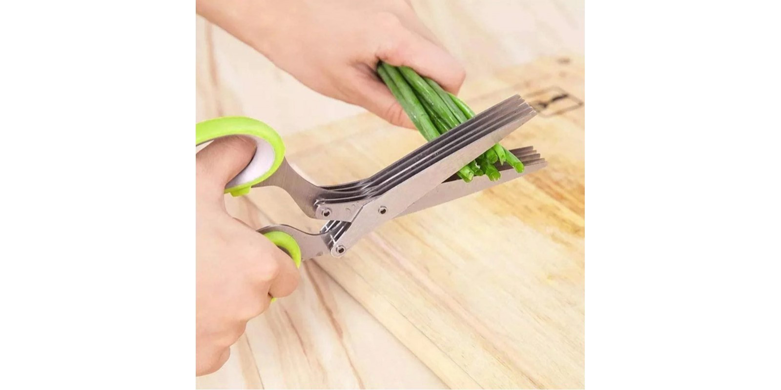 Кухонные ножницы для зелени Herb Scissors 5 острых лезвий + щетка для чистки