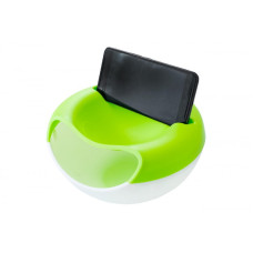 Миска для семечек с подставкой для телефона зелено-белая Миска для семечек с подставкой для телефона зелено-белая