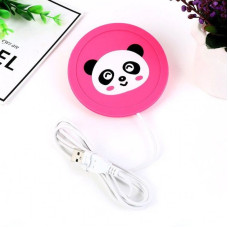 Силиконовая USB подставка для чашки с подогревом Coaster Pad (под чашку кружку) Panda розовая Силиконовая USB подставка для чашки с подогревом Coaster Pad (под чашку кружку) Panda розовая