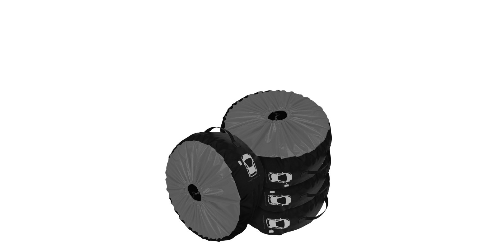 Комплект чехлов для колес Coverbag Premium XL серый 4шт.