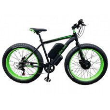  электровелосипед передний привод e-motion fatbike gt 48v 16ah 750w front чёрно-зелёный 51620 1