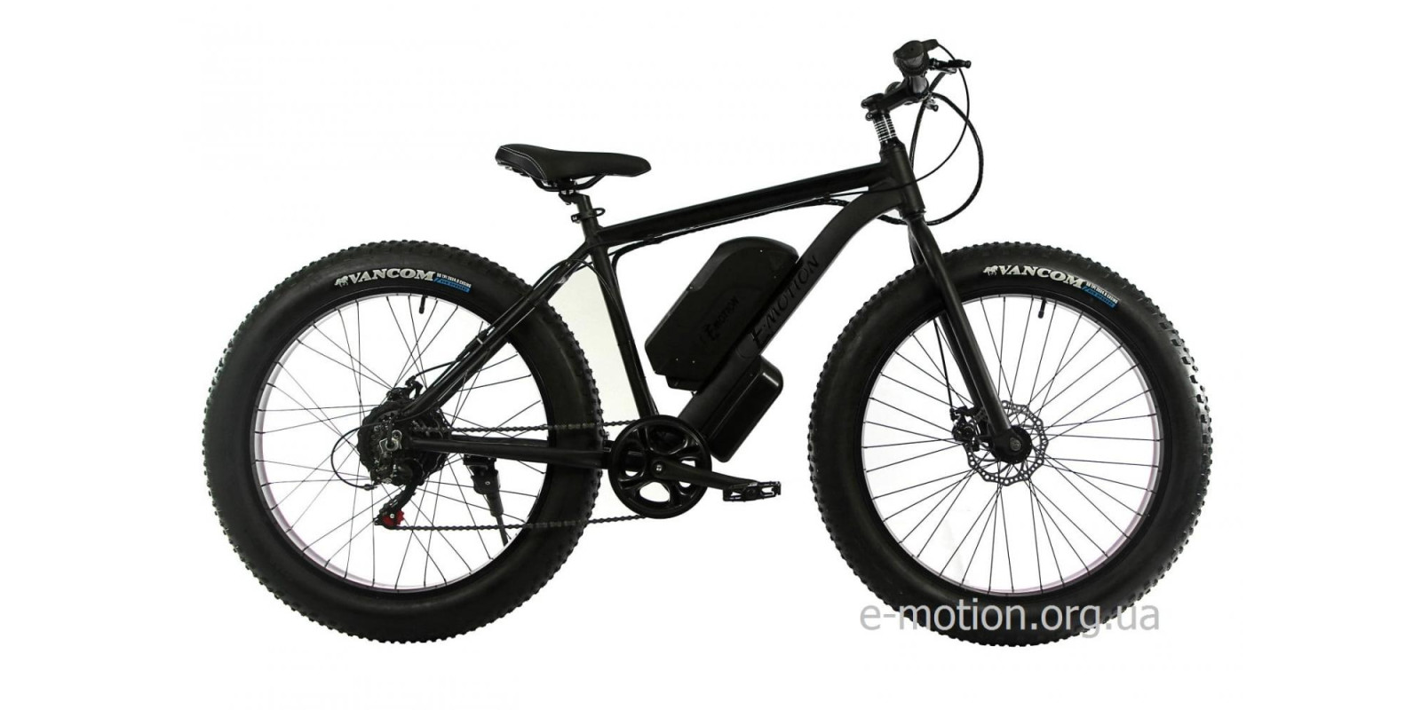 Электровелосипед фэтбайк E-motion Fatbike GT 48V 16Ah 1000W чёрный матовый