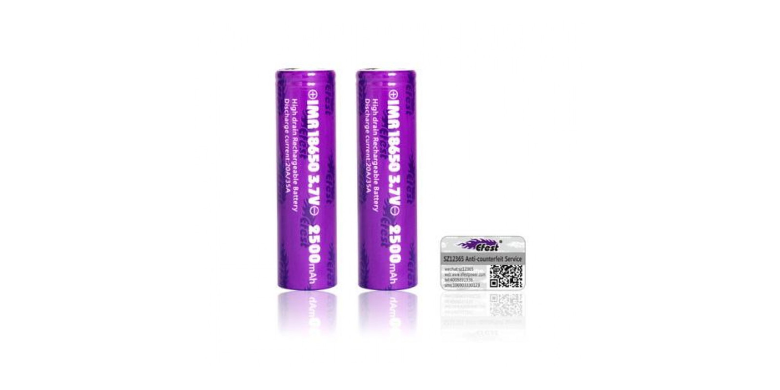 Efest IMR 18650 2500mAh 35A Efest IMR 18650 2500mAh 35A