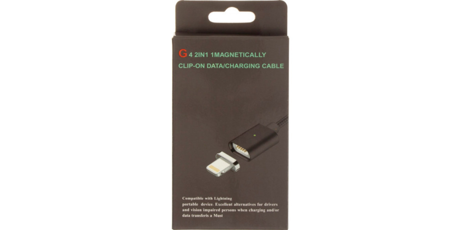 Кабель USB lightning Clip-On магнітний 1 м black 9998/1684 Кабель USB lightning Clip-On магнітний 1 м black 9998/1684