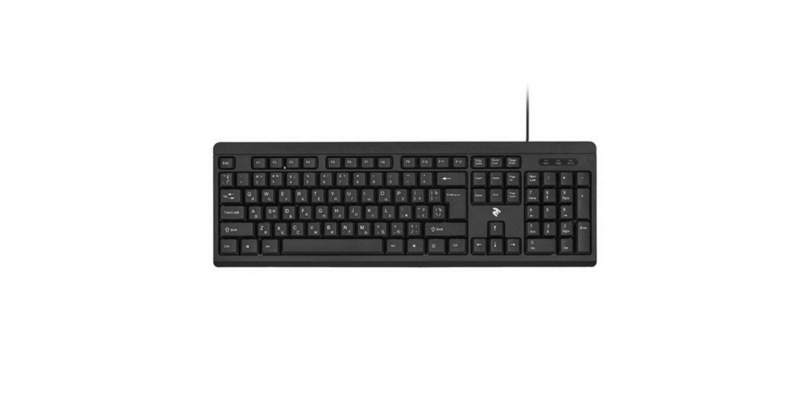 Клавиатура 2E KS108 Slim Ukr (2E-KS108UB) Black USB