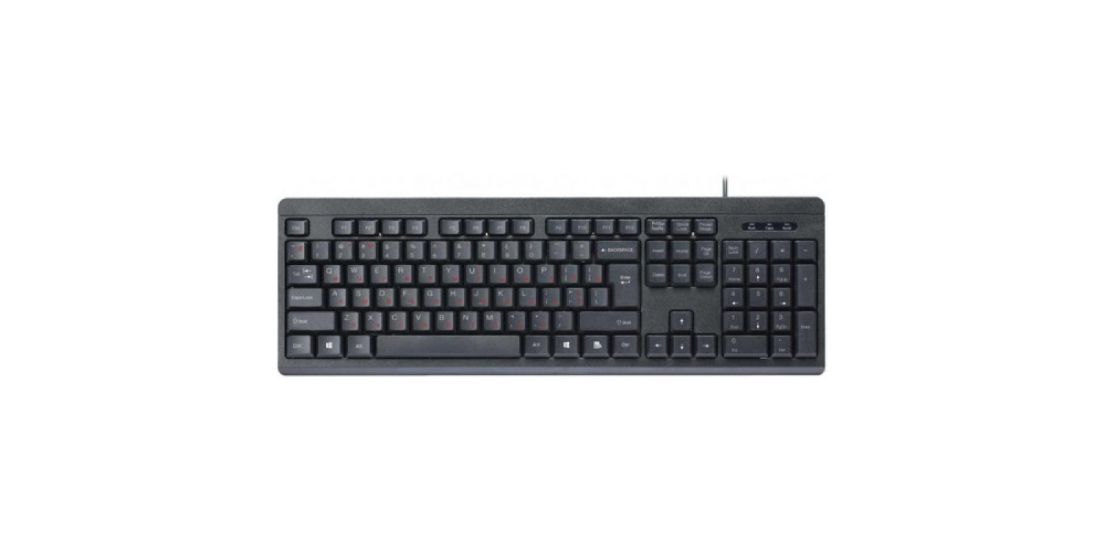 Клавиатура Maxxter KB-112-U Ukr Black USB
