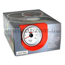 Стрелочный тахометр 7705 LED, d52мм Стрелочный тахометр 7705 LED, d52мм