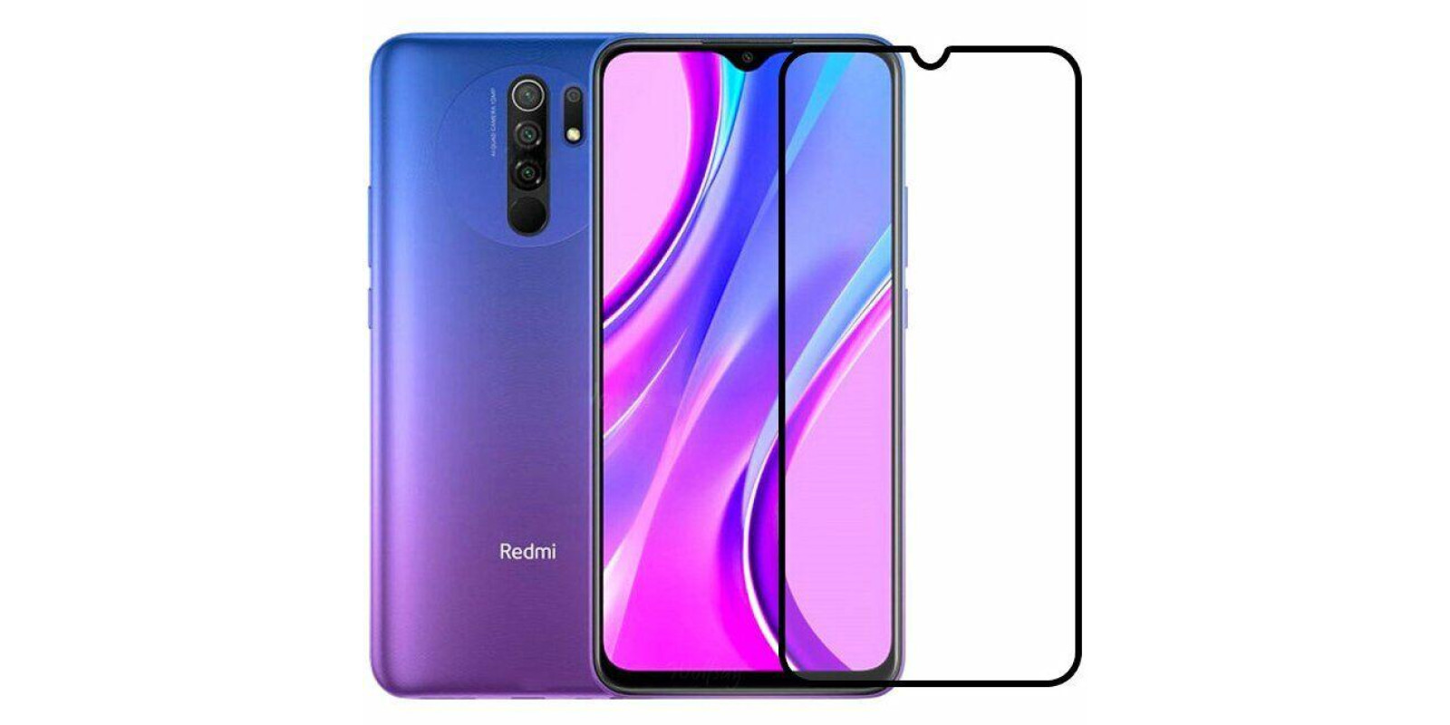Защитное стекло INCORE Full Glue для Xiaomi Redmi 9 - Black