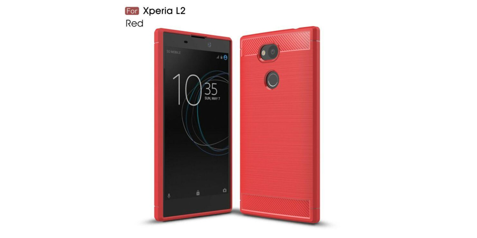 Захисний чохол UniCase Carbon для Sony Xperia L2 - Red