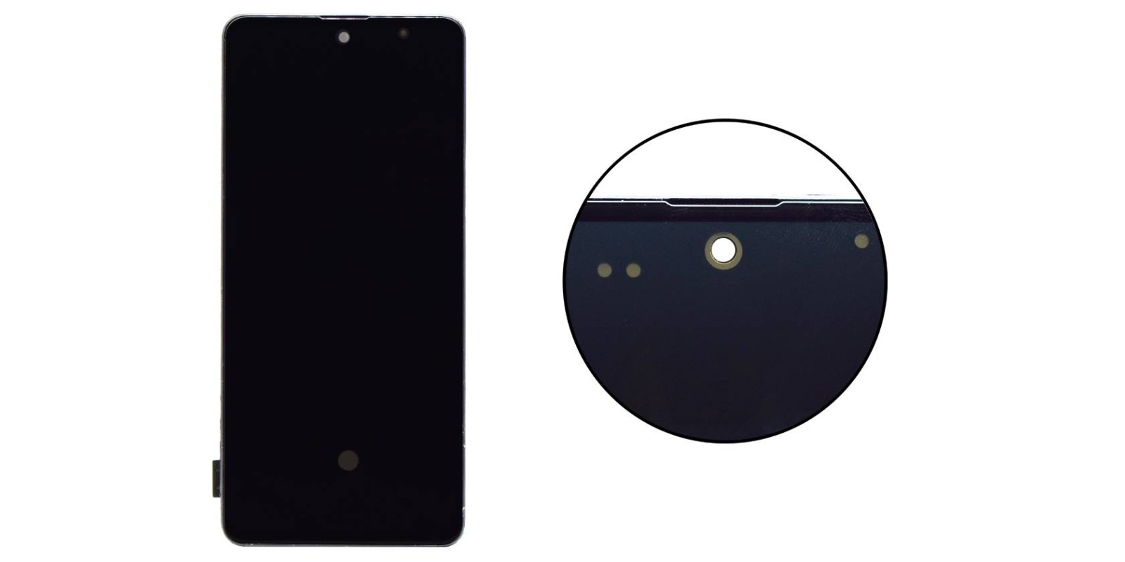 Дисплей Samsung A515F/DS (A51) ориг LCD в рамке (черный) Super AMOLED