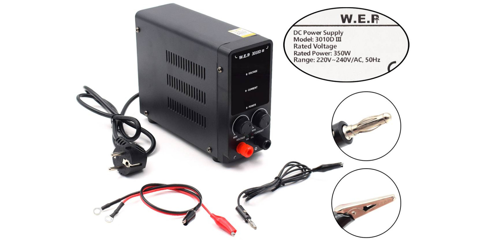 Лабораторне джерело живлення W.E.P 3010D-III 30V 10A